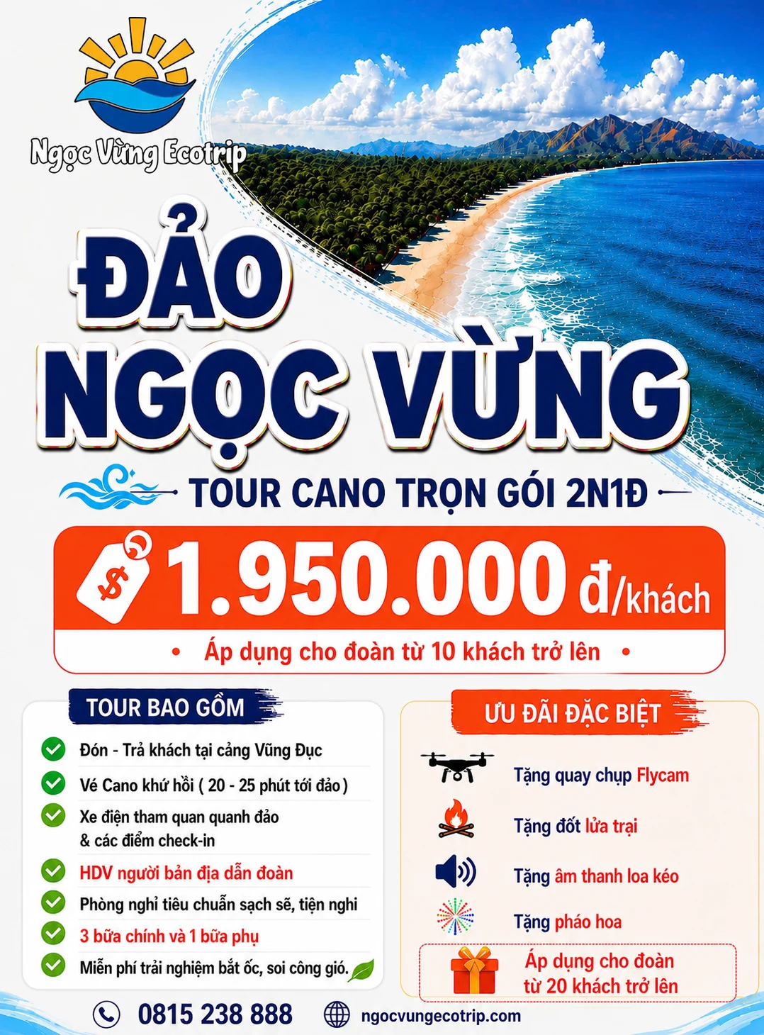COMBO TRỌN GÓI 2N1Đ CANO