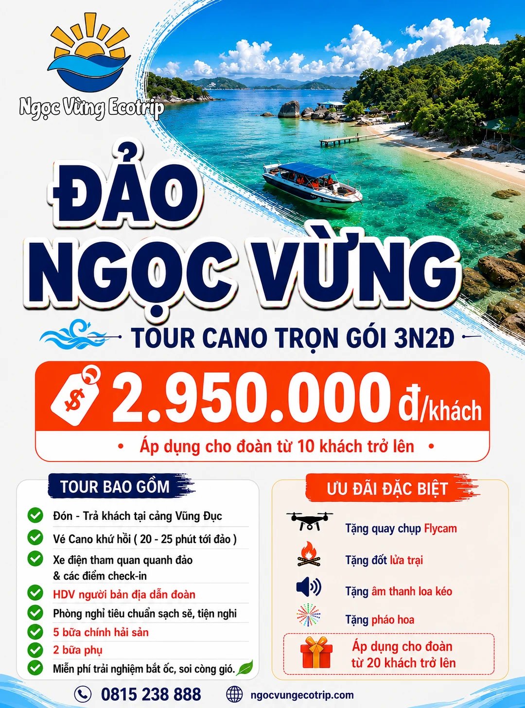 COMBO TRỌN GÓI 3N2Đ CANO